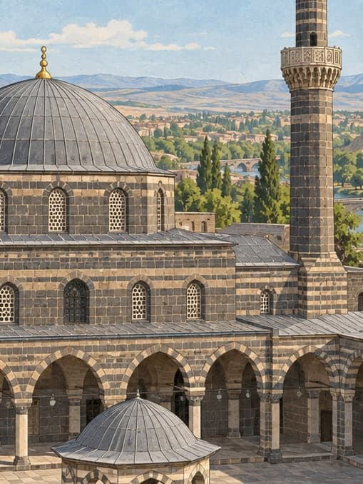 Illustration of Nebi Mosque, Diyarbakır