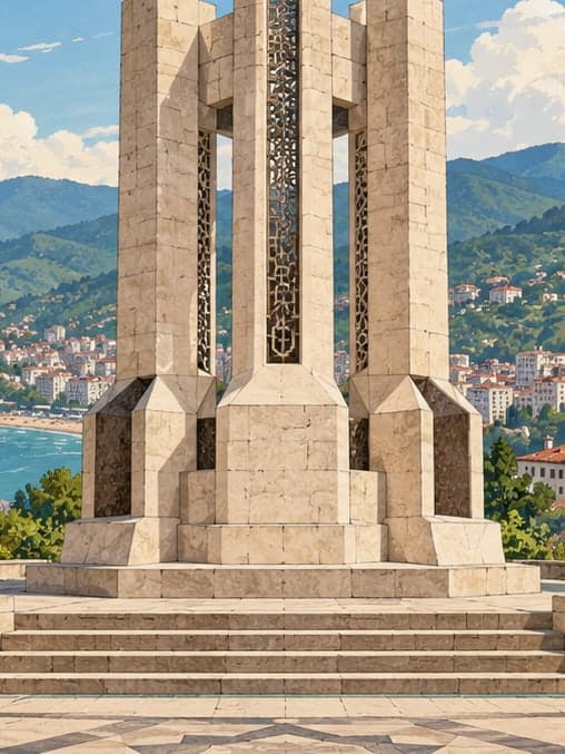 Illustration of Nihat Bey Monument, Giresun