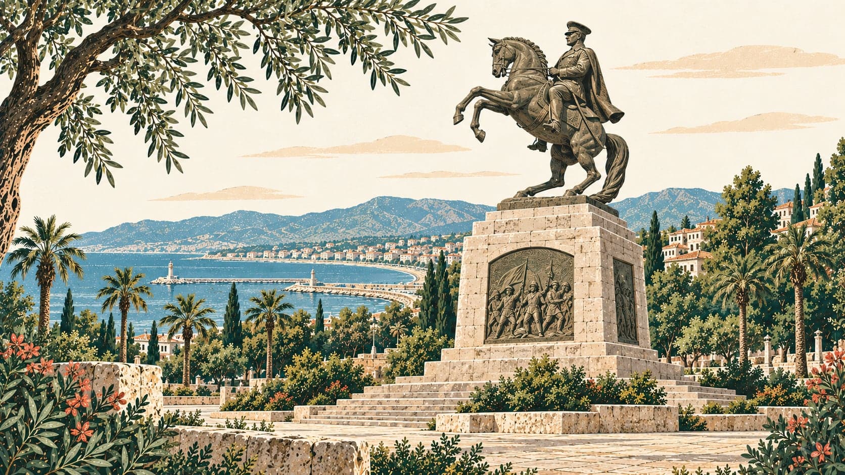 Illustration of Onur Monument, Samsun