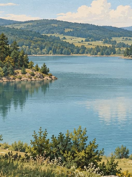 Illustration of Pelitözü Pond, Bilecik