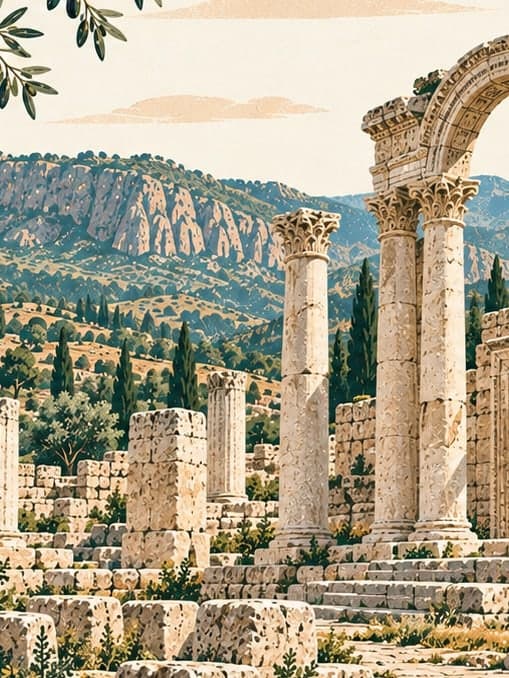Illustration of Pepouza Ancient City, Uşak