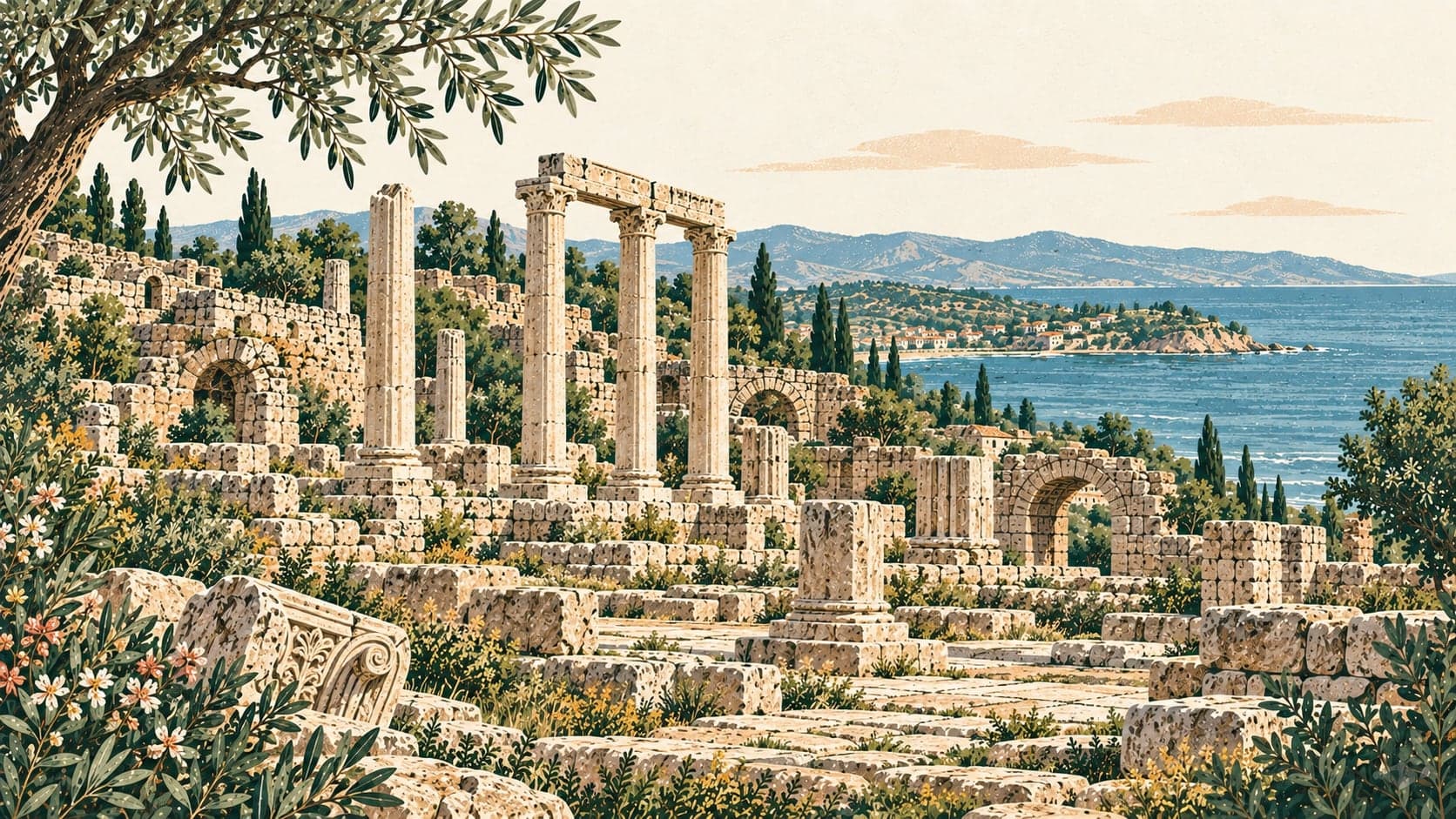 Illustration of Perinthos Ancient City, Tekirdağ
