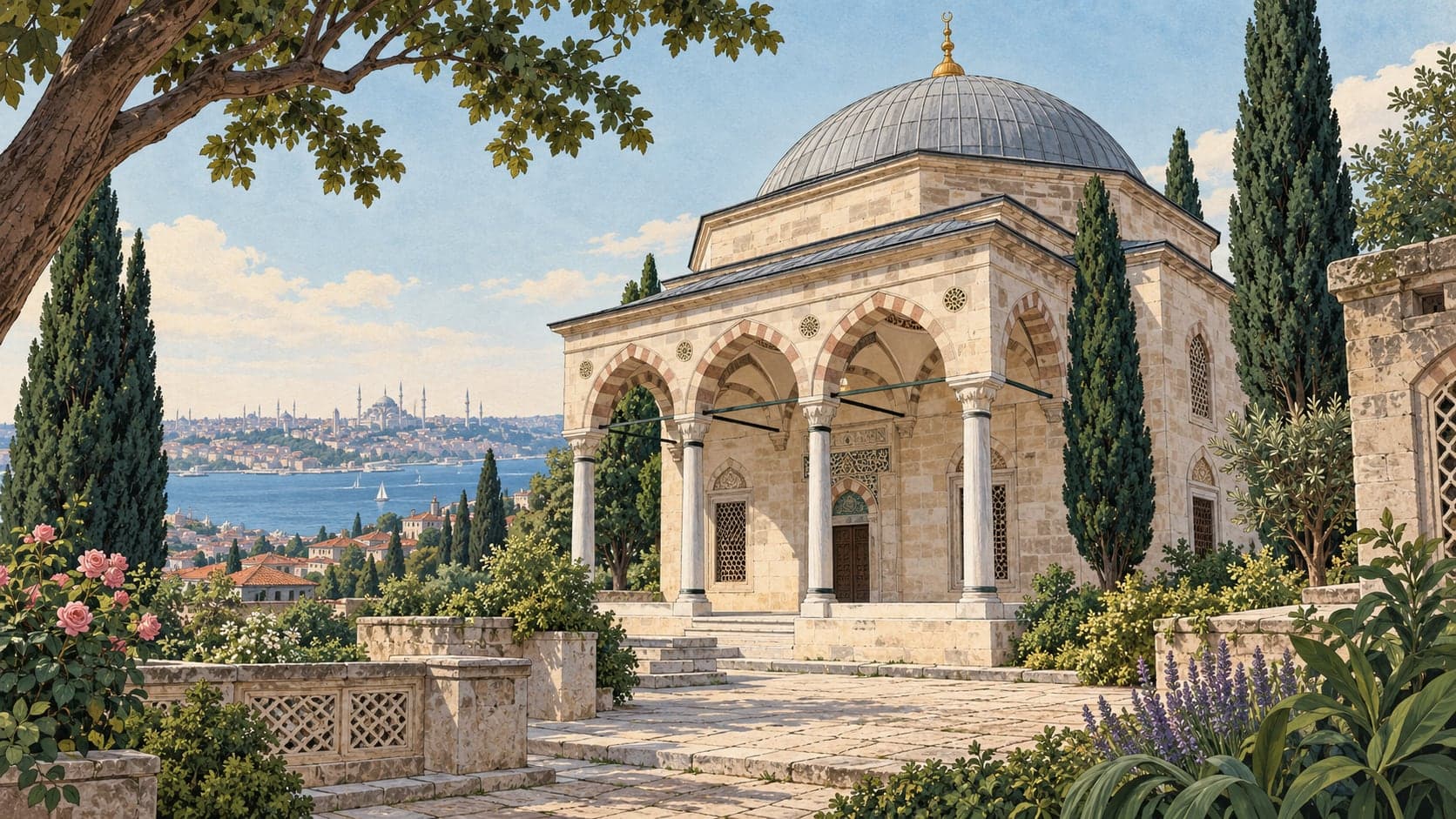 Illustration of Piyale Paşa Tomb, İstanbul