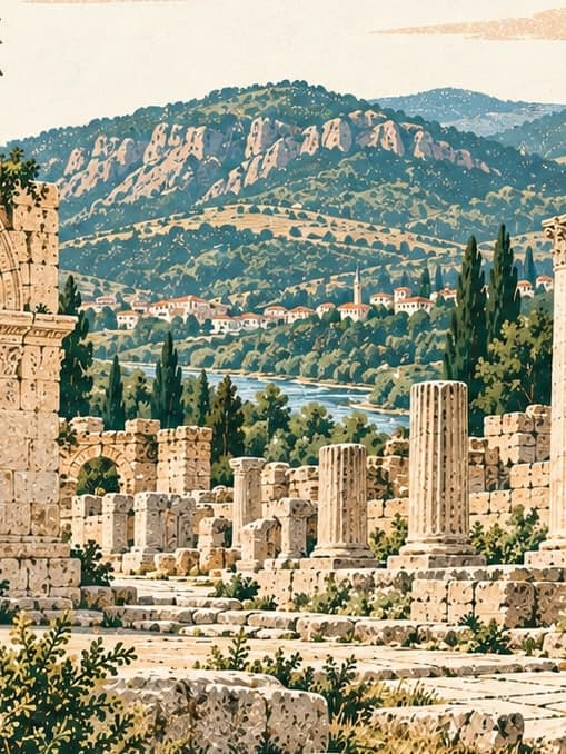 Illustration of Prusias ad Hypium Ancient City, Düzce