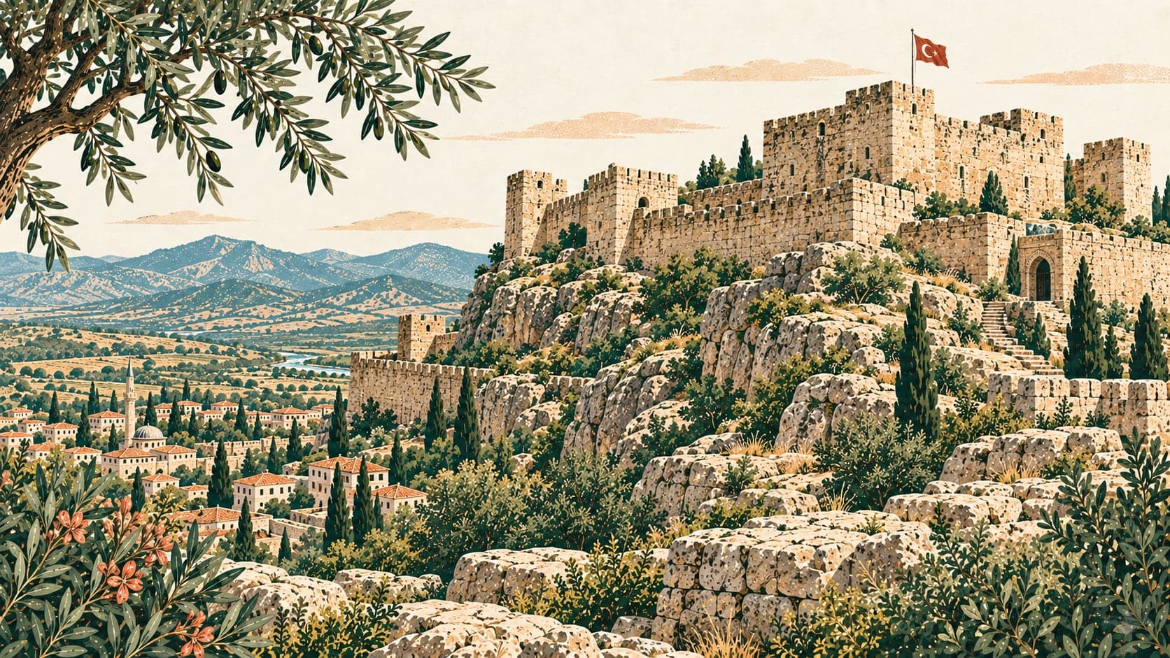Illustration of Ravanda Castle, Kilis