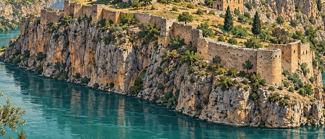 Illustration of Rumkale Archaeological Site, Gaziantep