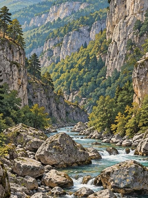 Illustration of Sadağı Canyon Nature Park, Bursa