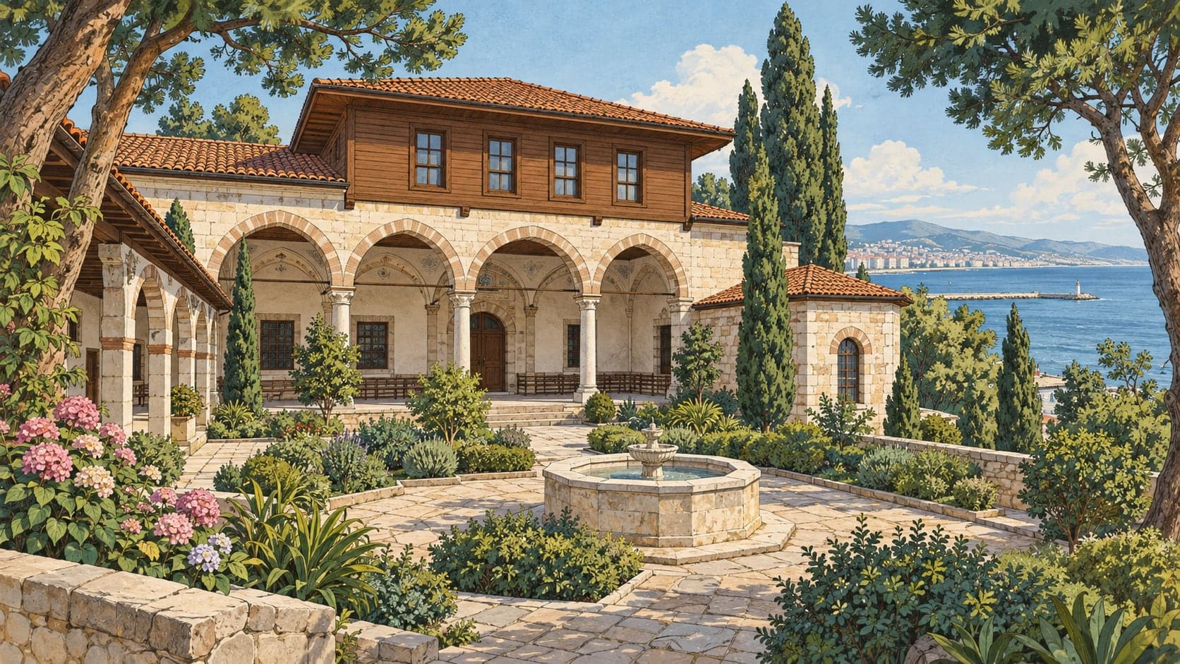 Illustration of Sadi Dervish Lodge Kuvayi Milliye Museum, Samsun
