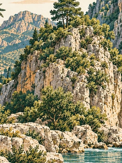 Illustration of Saklıkent National Park, Muğla