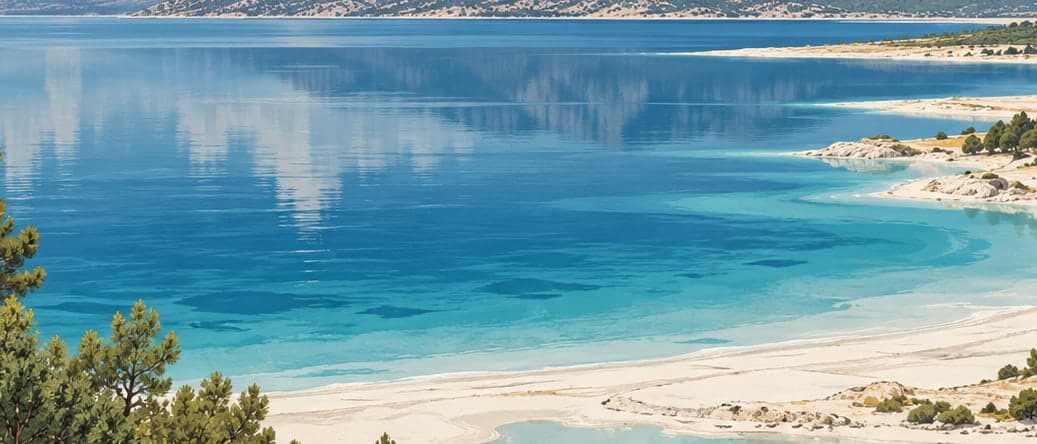 Illustration of Salda Lake Nature Park, Burdur