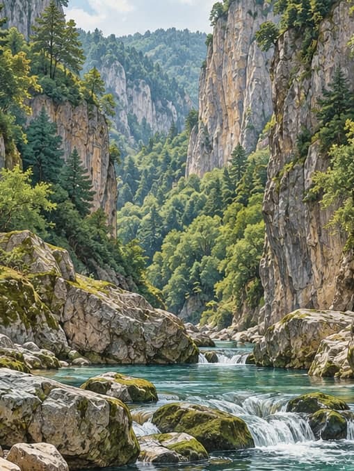 Illustration of Sansarak Canyon Nature Park, Bursa