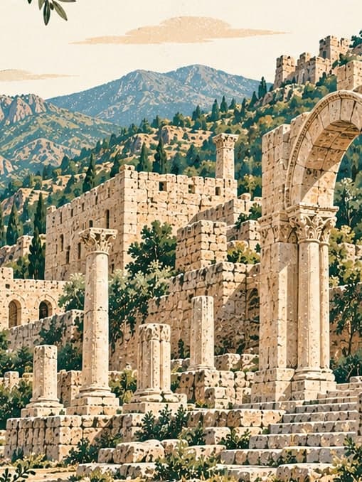 Illustration of Satala / Sadak Ancient City, Gümüşhane