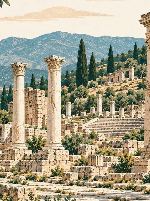 Illustration of Sebastapolis Ancient City, Denizli