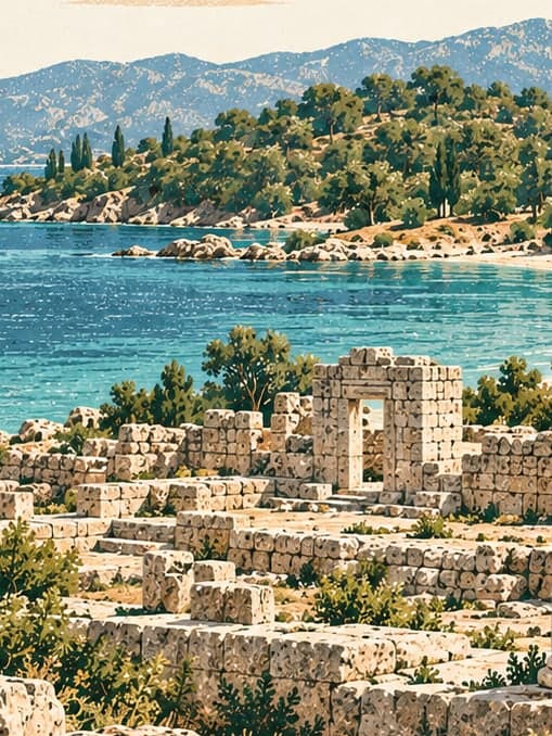 Illustration of Sedir Adası, Muğla