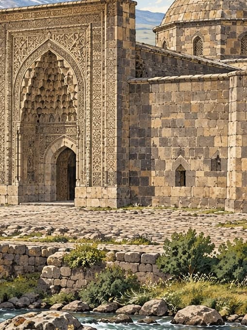 Illustration of Seljuk Caravanserai, Kars