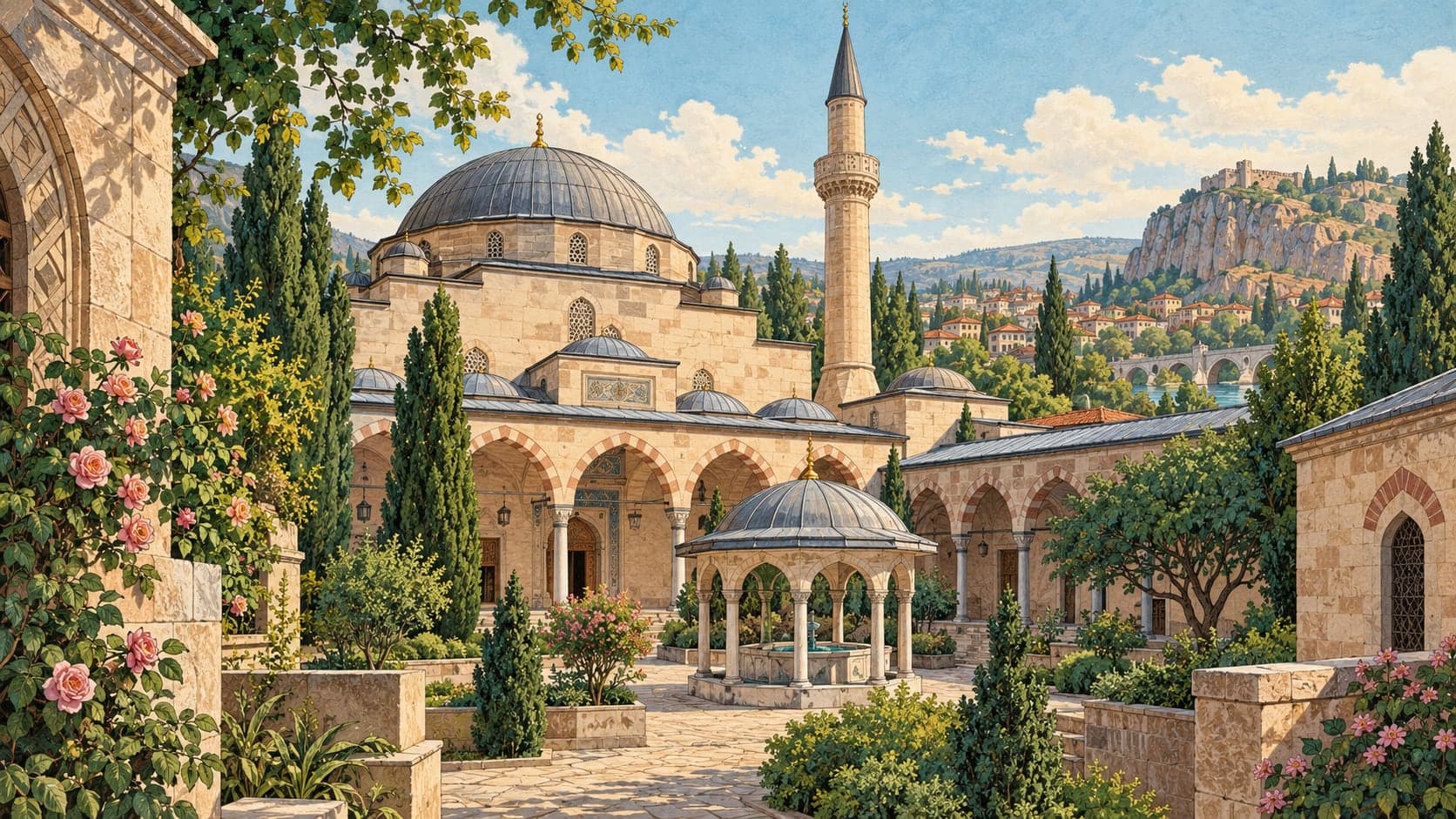 Illustration of Seyyid Battal Gazi Complex, Eskişehir