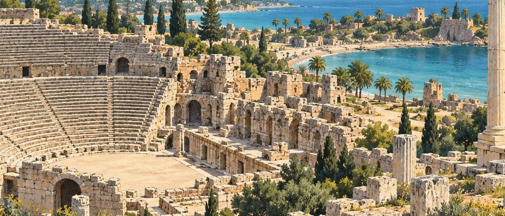 Illustration of Side Archaeological Site, Antalya