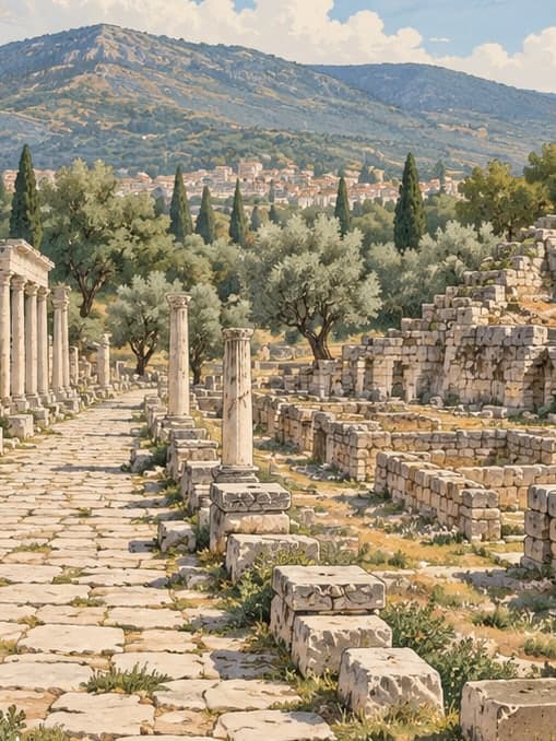 Illustration of Stratonikeia Archaeological Site, Muğla