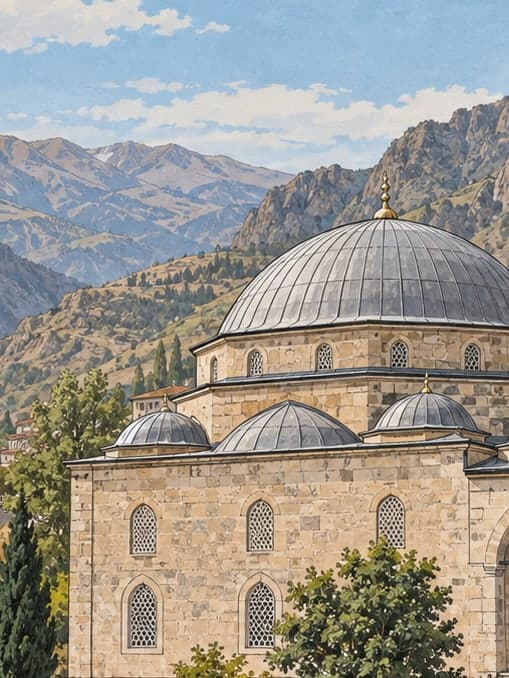 Illustration of Sultan Süleyman Caravanserai Mosque, Gümüşhane