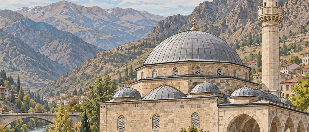 Illustration of Sultan Süleyman Caravanserai Mosque, Gümüşhane