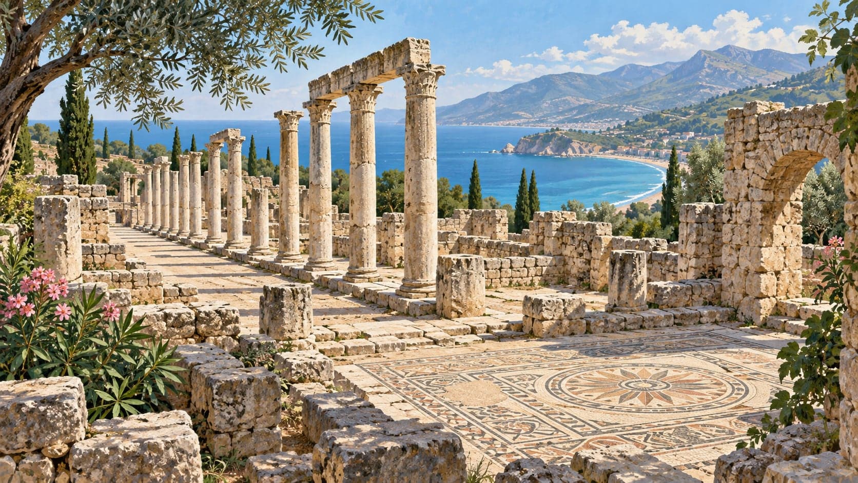 Illustration of Syedra Archaeological Site, Antalya