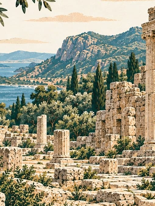 Illustration of Theimiussa Ancient City, Antalya