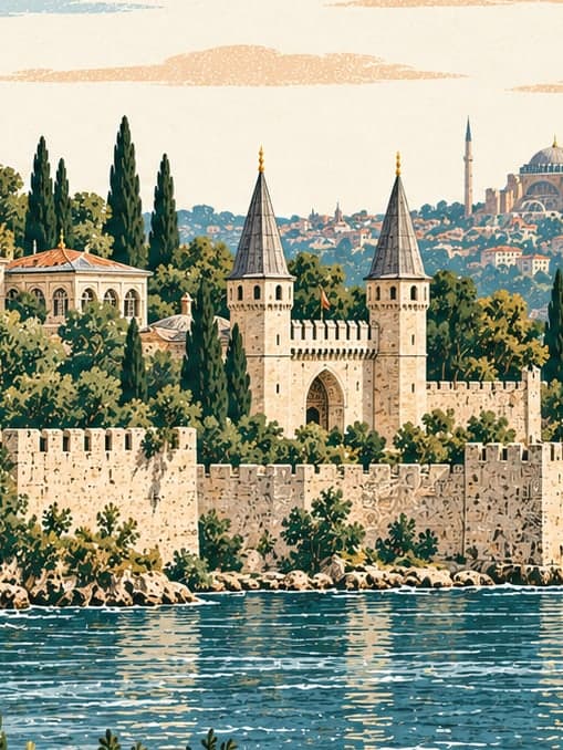 Illustration of Topkapı Sarayı, İstanbul