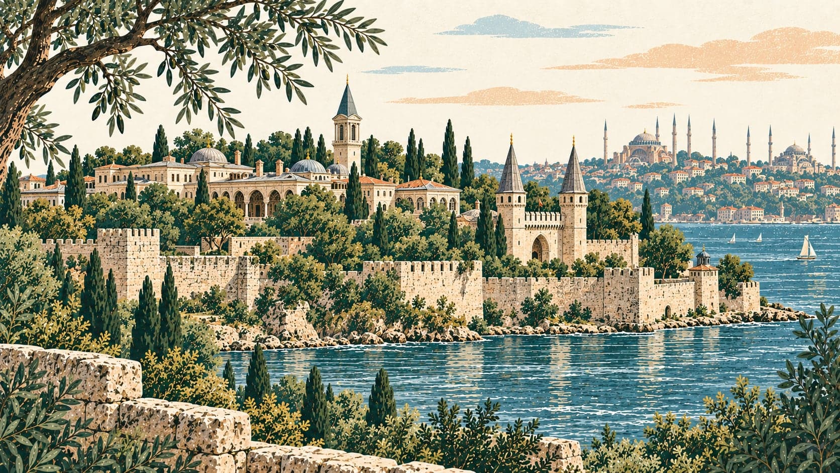 Illustration of Topkapı Sarayı, İstanbul