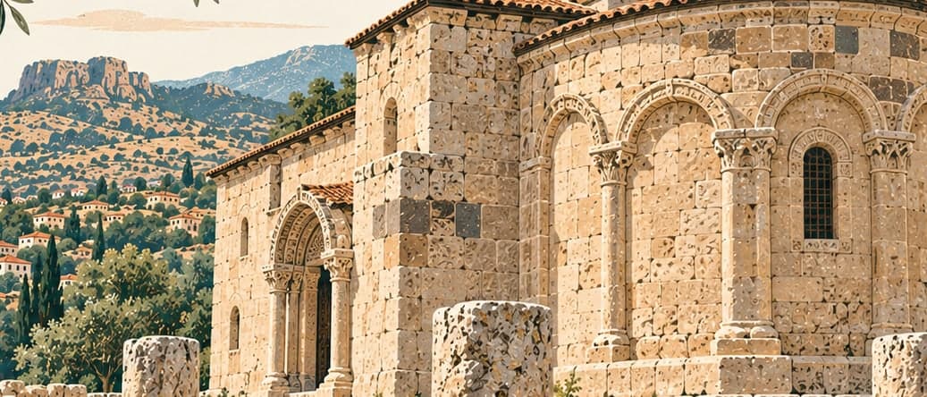 Illustration of Üçayak Church, Kırşehir