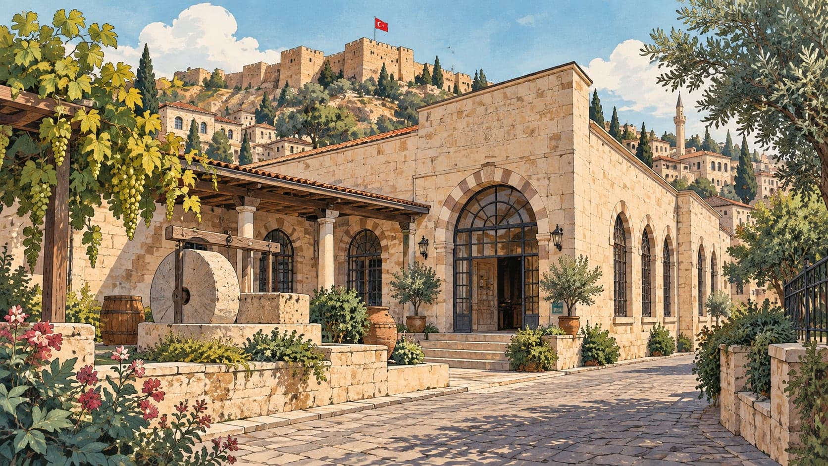 Illustration of Udma Cheese Museum, Gaziantep