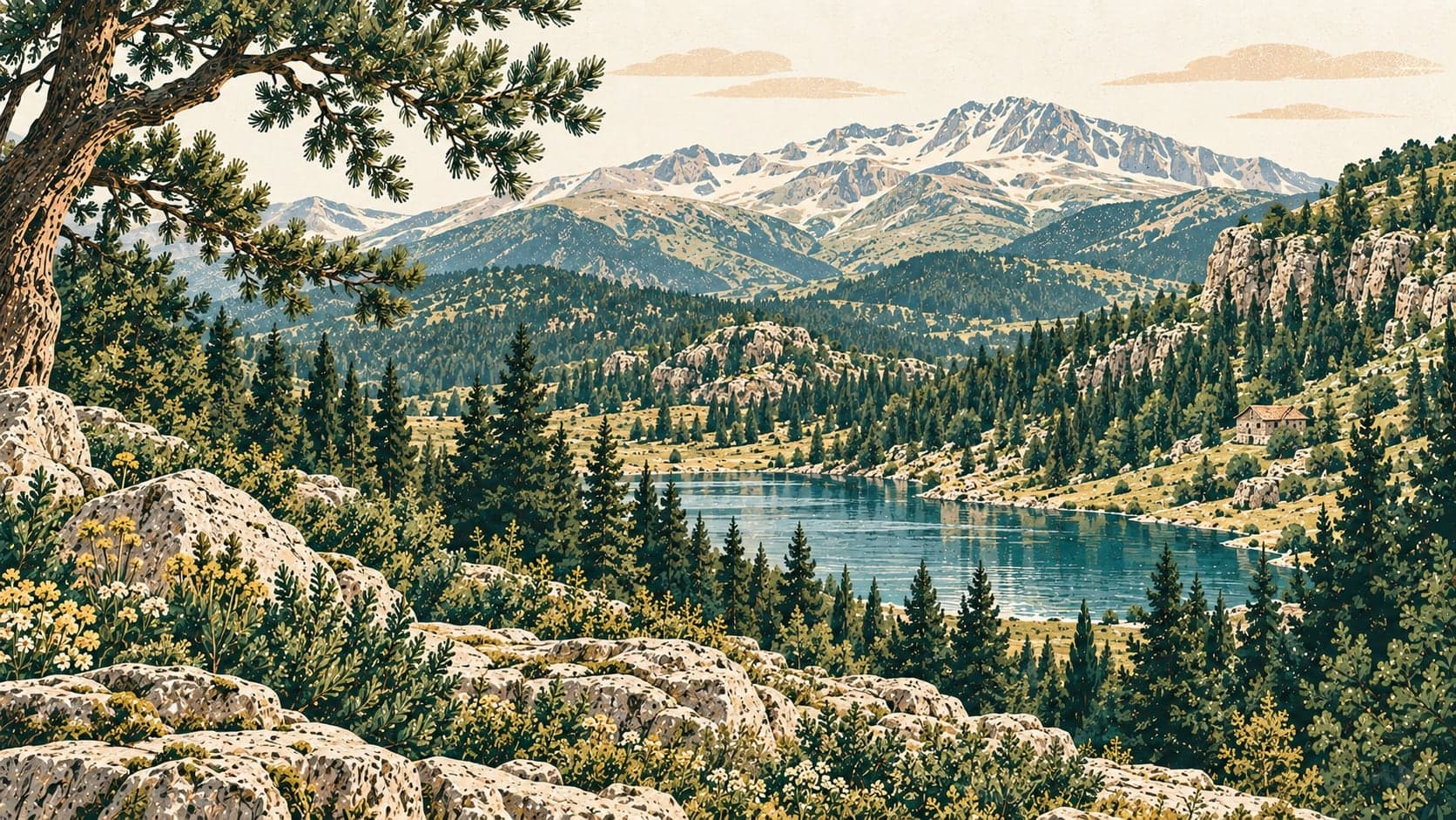 Illustration of Uludağ National Park, Bursa