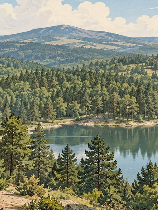 Illustration of Foundation Pine Grove Nature Conservation Area, Kütahya