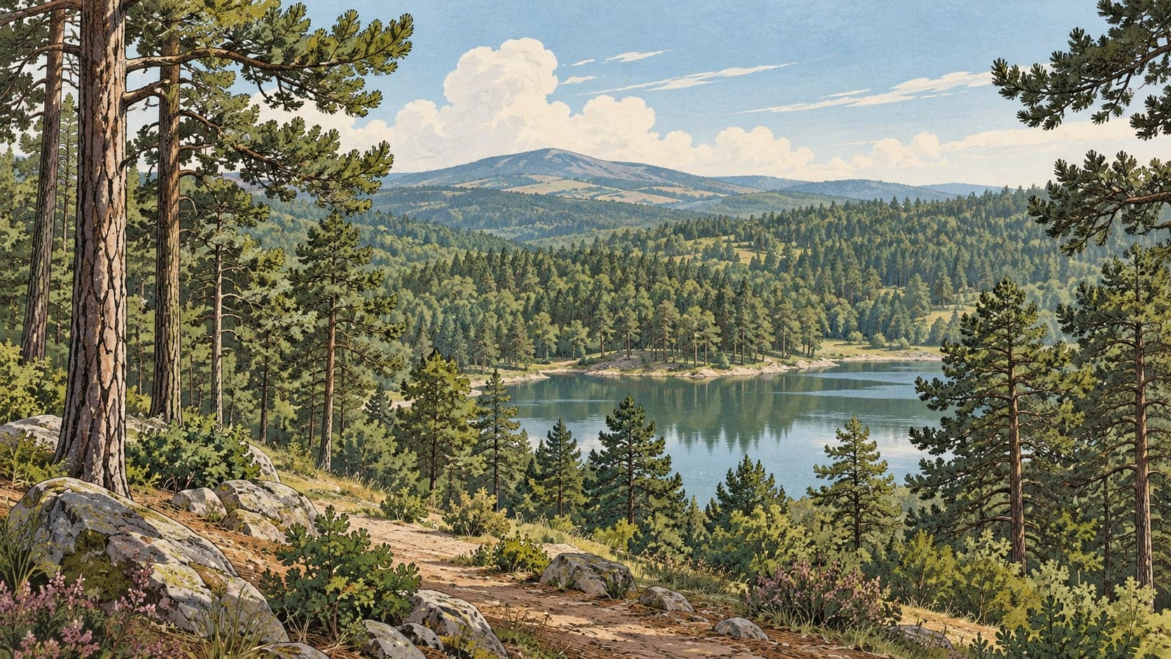 Illustration of Foundation Pine Grove Nature Conservation Area, Kütahya