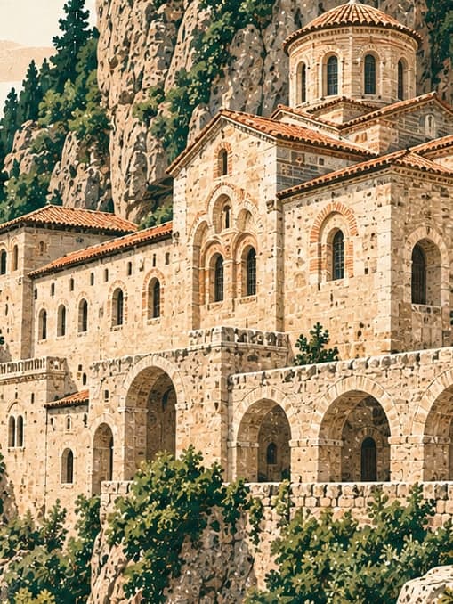 Illustration of Vazelon Manastırı, Trabzon