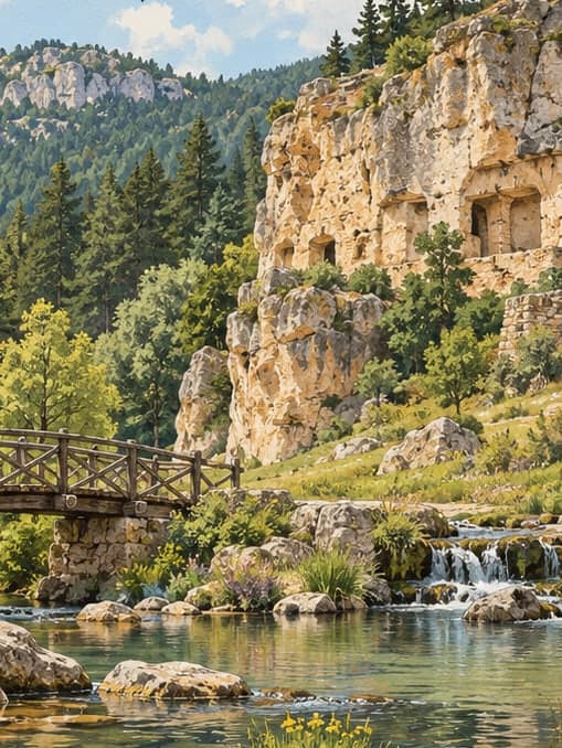 Illustration of Yakamanastır Nature Park, Konya