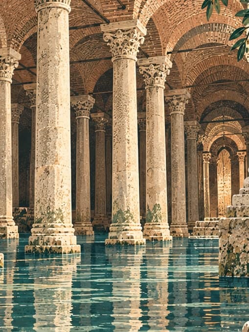 Illustration of Yerebatan Sarnıcı, İstanbul