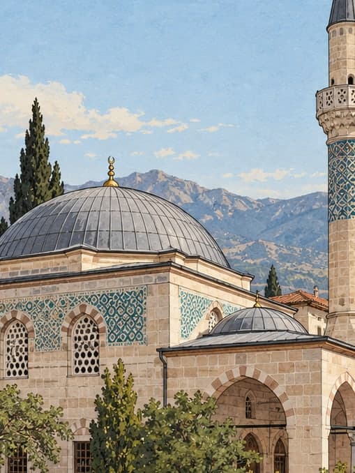 Illustration of Yılanlıoğlu Mosque, Isparta