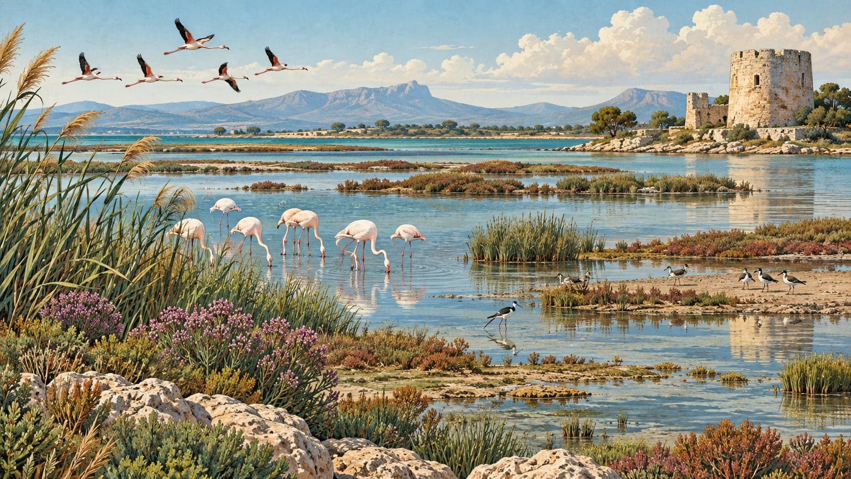 Illustration of Yumurtalık Lagoon Nature Conservation Area, Adana