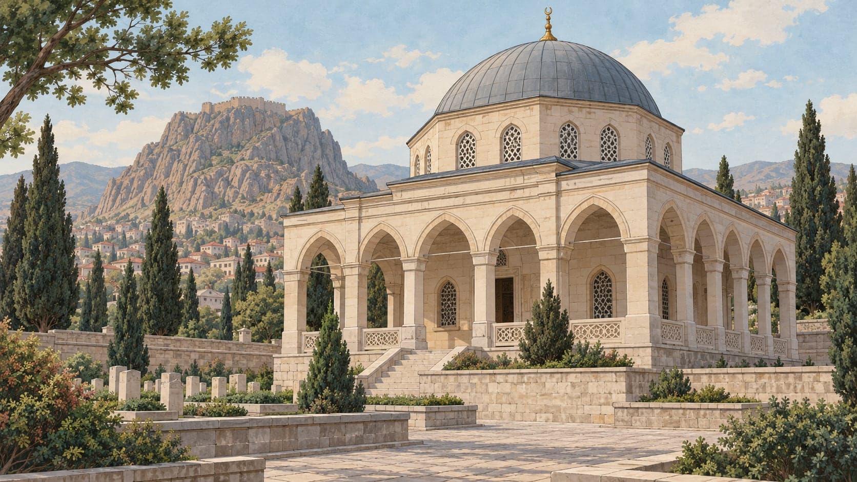 Illustration of Yüzbaşı Agâh Efendi Martyrs' Cemetery, Afyonkarahisar