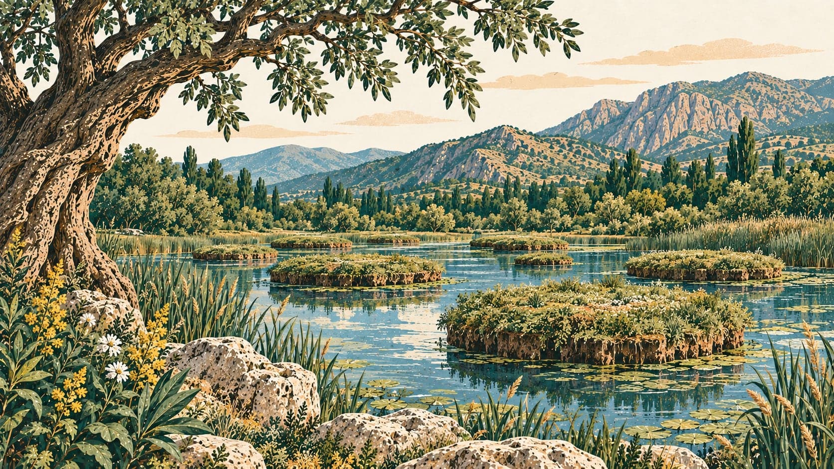 Illustration of Yüzen Adalar Tabiat Anıtı, Bingöl