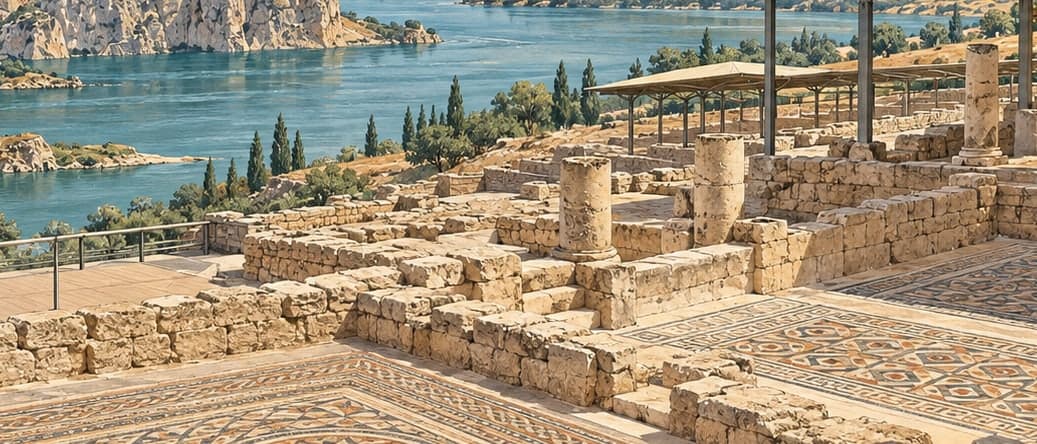 Illustration of Zeugma Archaeological Site, Gaziantep