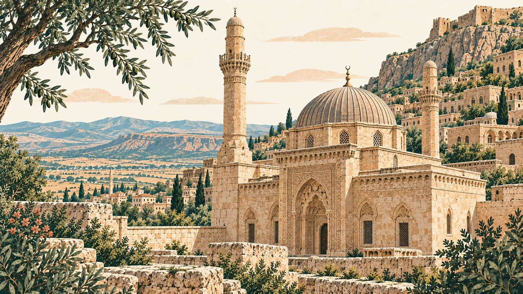 Illustration of Abdüllatif Camii / Latifiye Camii, Mardin