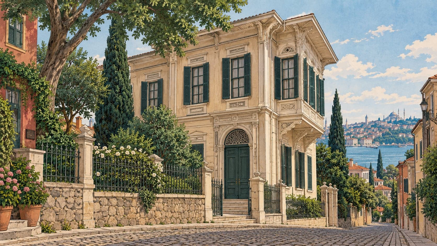 Illustration of Adam Mickiewicz Museum, İstanbul