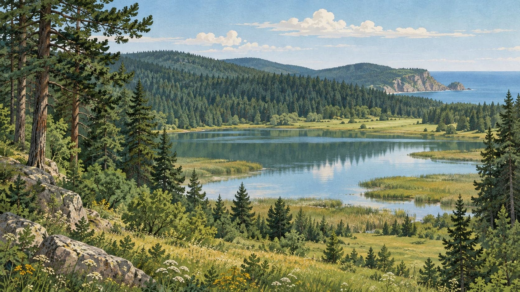 Illustration of Akgöl Nature Park, Sinop