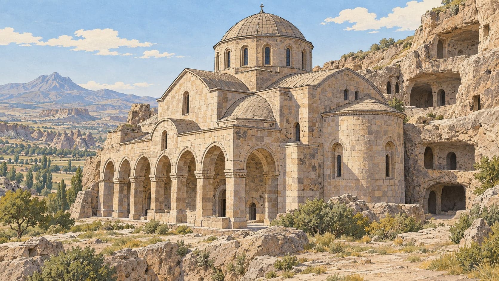 Illustration of Ala Church, Aksaray
