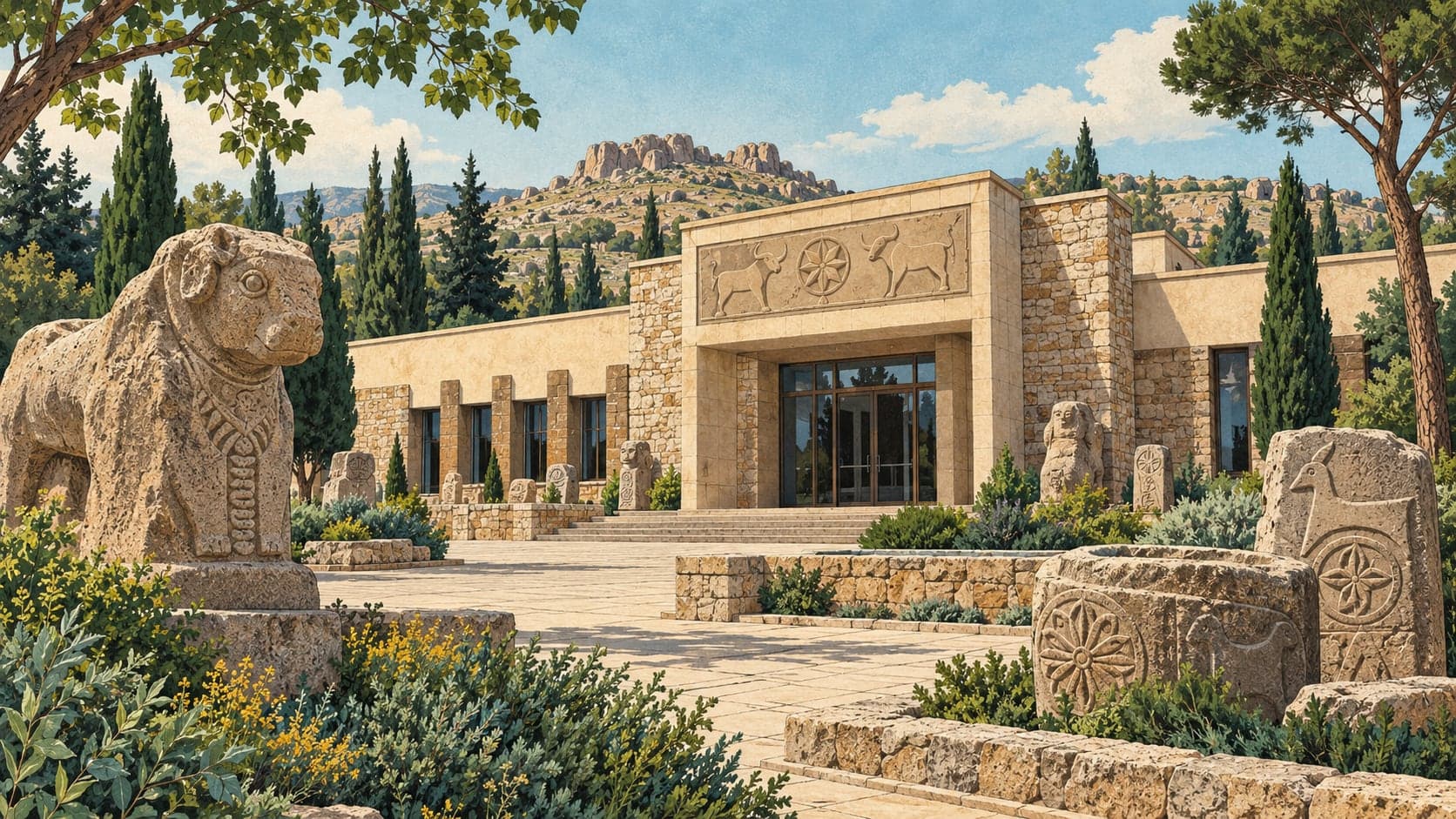 Illustration of Alacahöyük Museum, Çorum