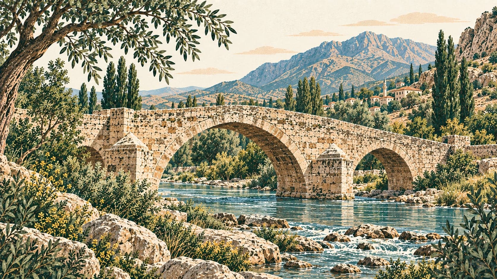 Illustration of Aliköçek (Elli Küçe) Çayı Köprüsü, Iğdır