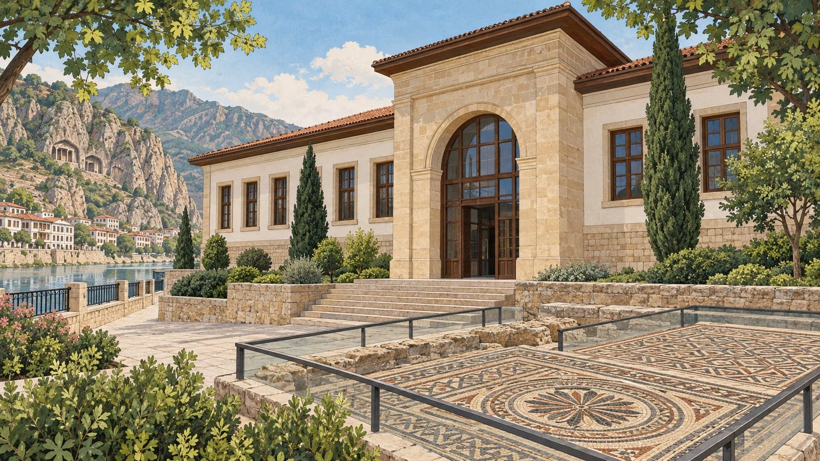 Illustration of Amasya Museum, Amasya