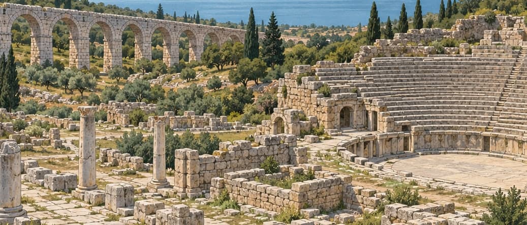 Illustration of Antiocheia Archaeological Site, Isparta