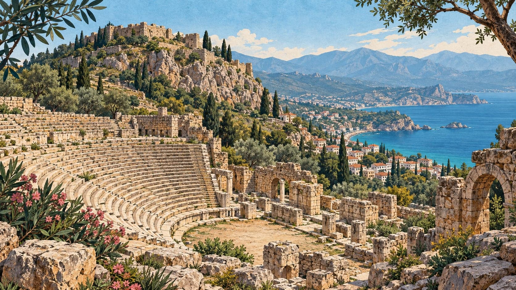 Illustration of Antiphellos, Antalya